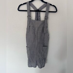 Forever 21 Navy White Striped Romper Size Medium